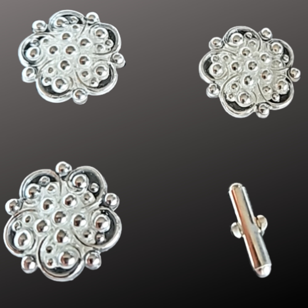 Blanket Links Horse Show Number Pins Set of 4 Silver Essence